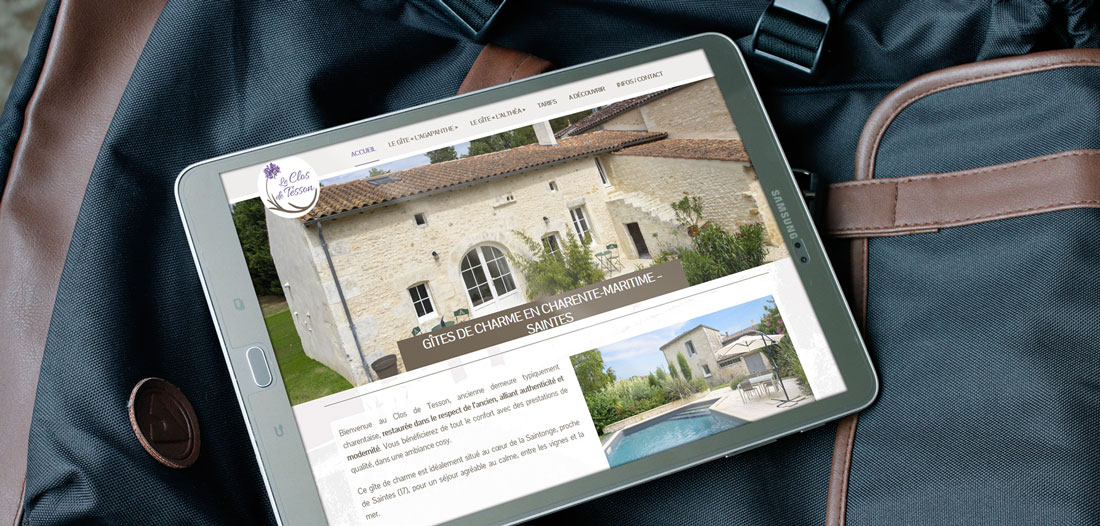 Création de site internet pour des gîtes du Clos de Tesson - Charente-Maritime (17)
