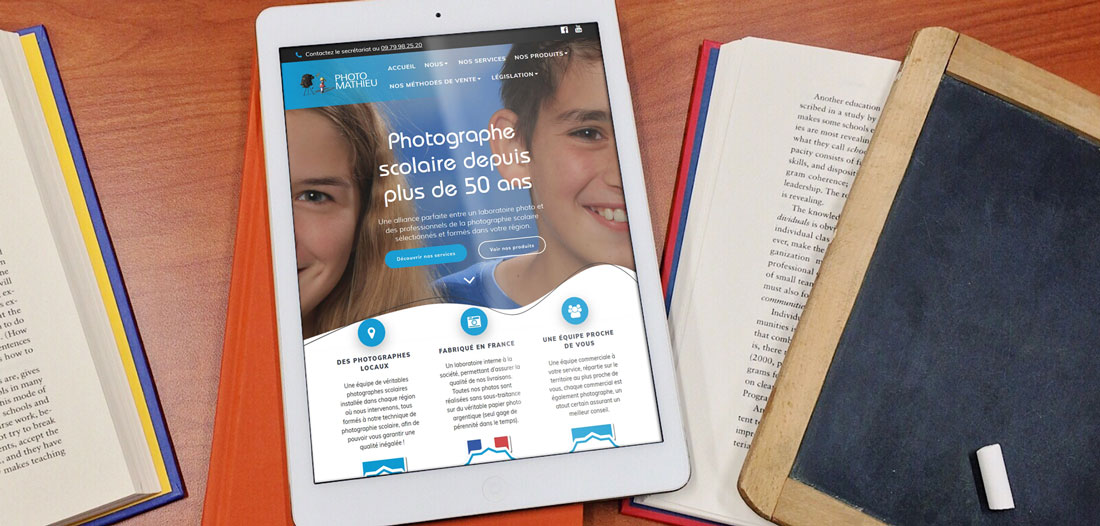 Création de site internet pour photographe scolaire, Photo Mathieu - Reims, Champagne-Ardenne (51)