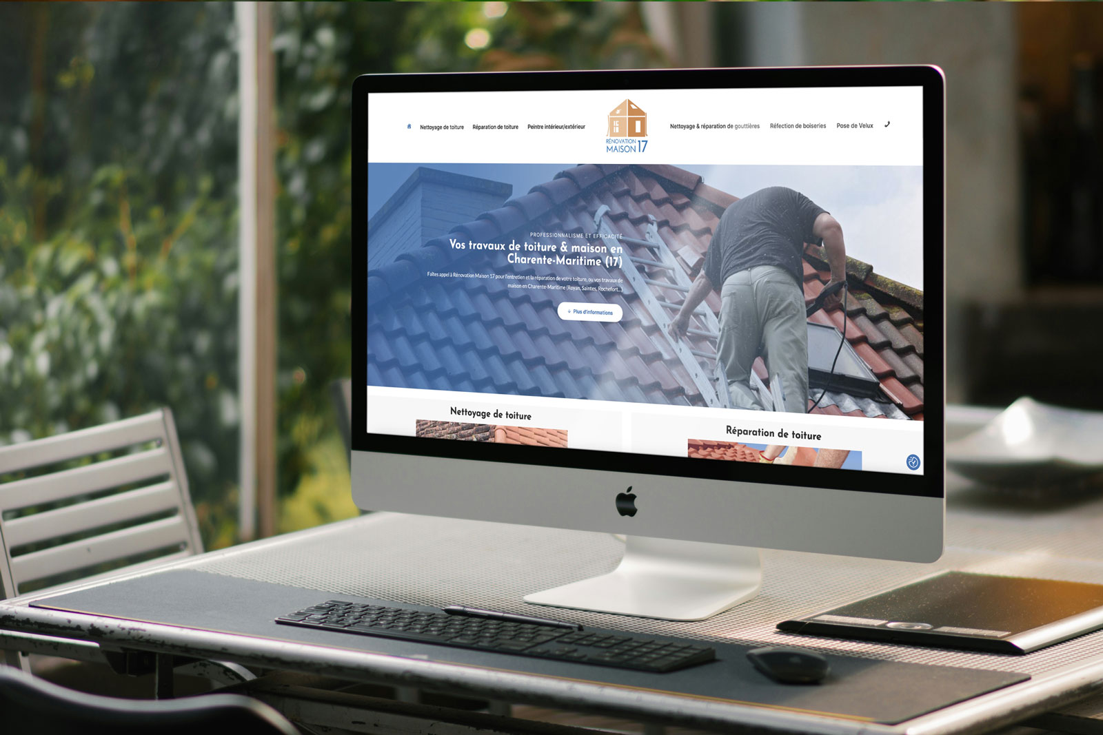 Création de site internet pour peintre en bâtiment et couvreur, Rénovation Maison 17 - Royan, Charente-Maritime